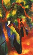 August Macke Sunlight Walk oil on canvas